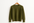 army-green cashmere sweater on a coat hanger with white background
