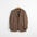 Brown herringbone tweed blazer on coat hanger