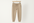 Camel colored merino wool sweat pants hanging on coat hanger