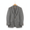 Gray herringbone tweed blazer on coat hanger