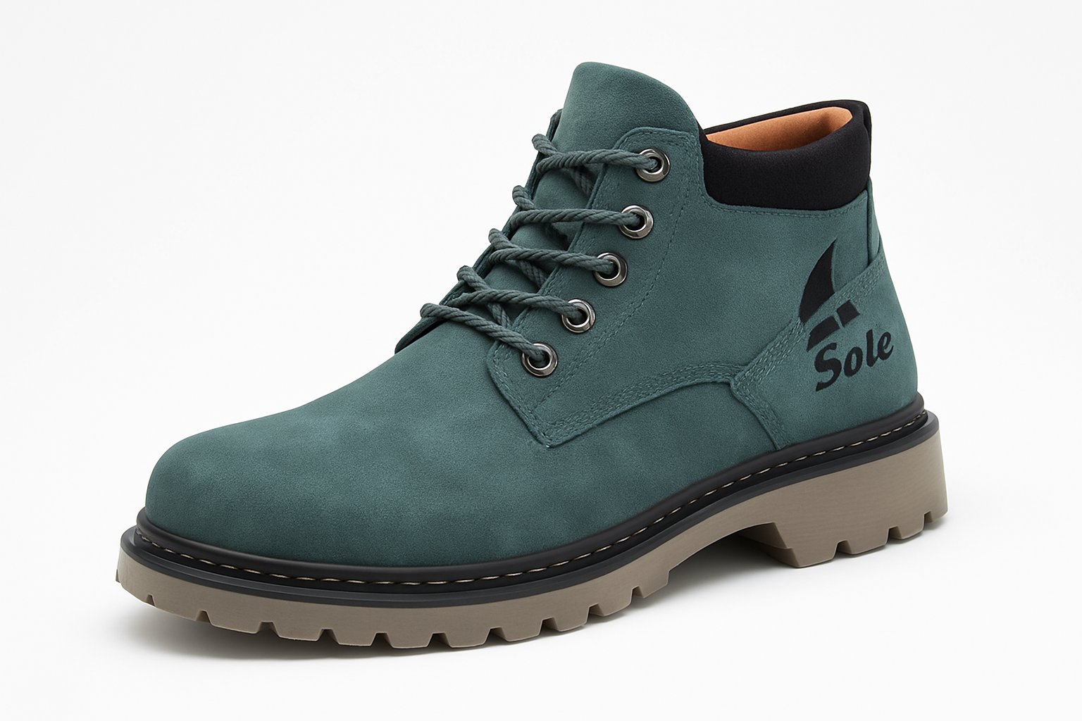 Grey Boot White Background
