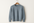 haze-blue cashmere sweater on a coat hanger with white background