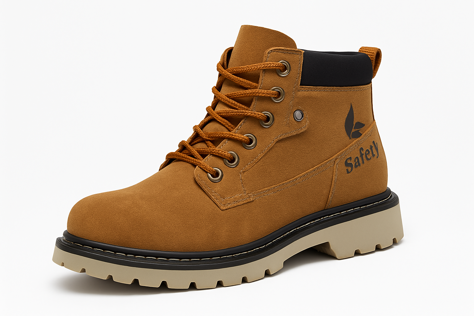 Tan Boot White Background