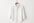 White linen button-up shirt on coat hanger